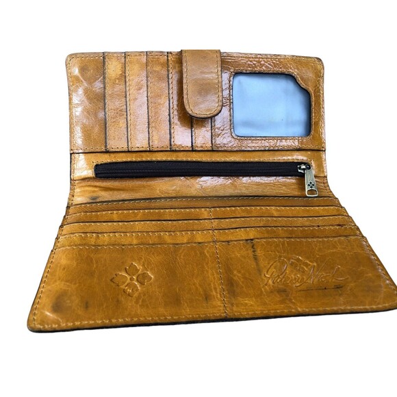 Patricia Nash Leather Wallet Floral Bi-Fold Removable Checkbook Sleeve - Picture 7 of 9